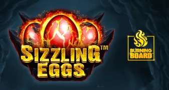 sizzling eggs burning board